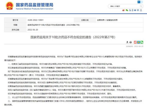 緊急召回！這10批次藥品不符合規定，請立即暫停銷售使用并自查